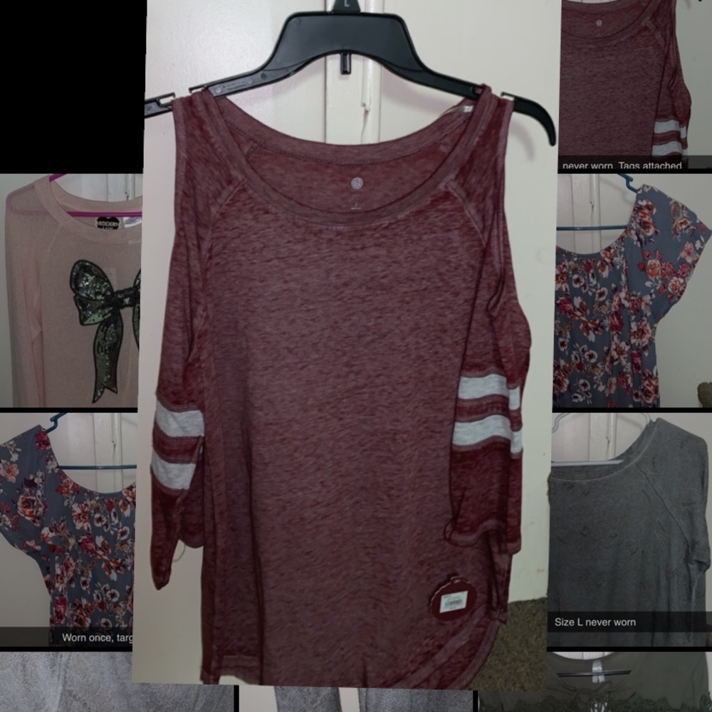 Maroon quarter sleeve shirt